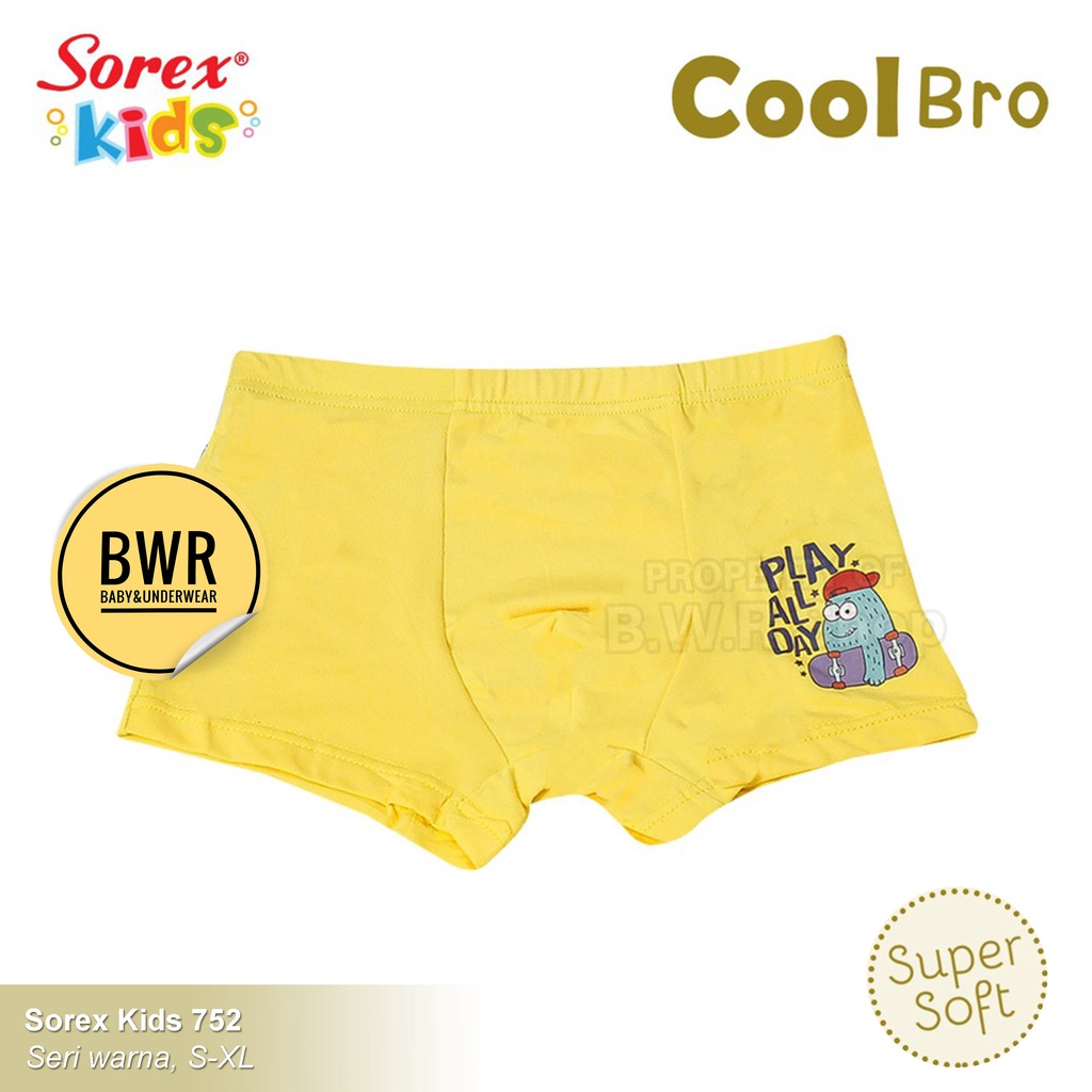 [ 3pc ] CD Boxer Sorex TM 752 Boys / Celana Dalam Anak Laki Laki Sorex Kids Super Soft | Bwr