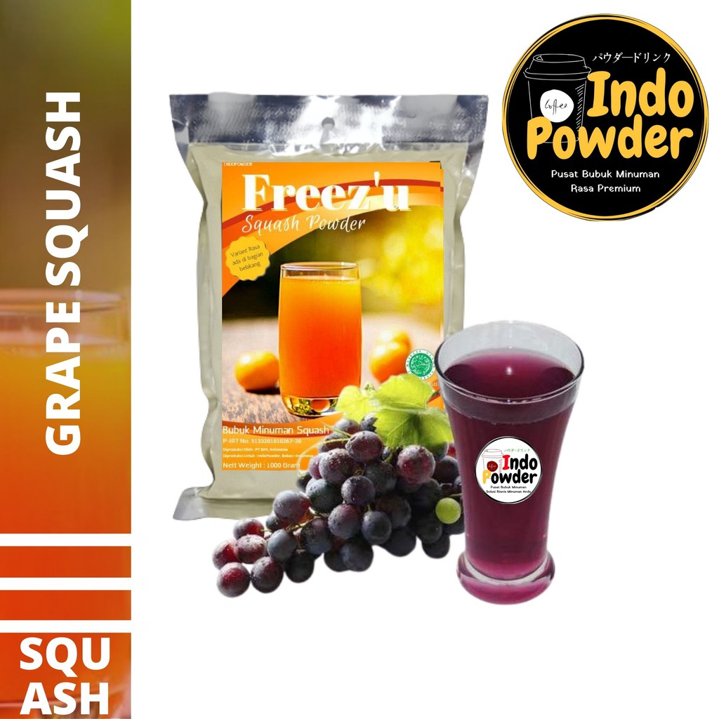 SQUASH Bubuk Minuman ANGGUR 1Kg - Bubuk ANGGUR 1Kg - ANGGUR BUBUK 1kG -GRAPE SQUASH POWDER