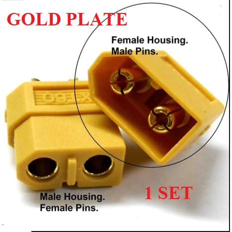 XT60 Gold Connector konektor Male Female Plug RC LiPo Battery Li-Po XT-60 1 set