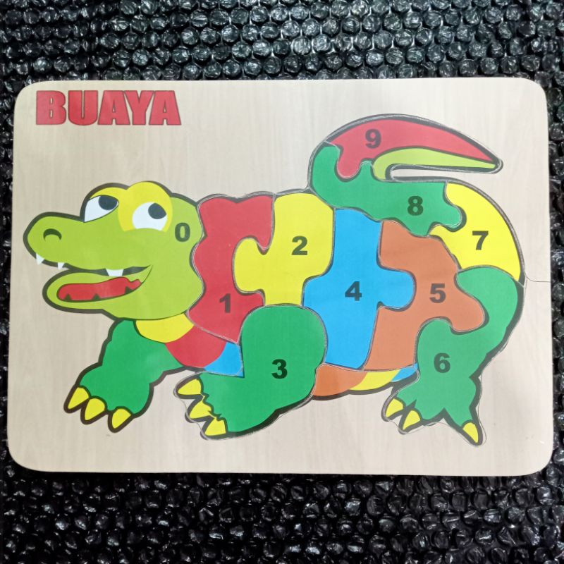 puzzle kayu / mainan anak edukasi bisa cod / puzzle angka / puzzle huruf Hijaiyah / puzzle binatang