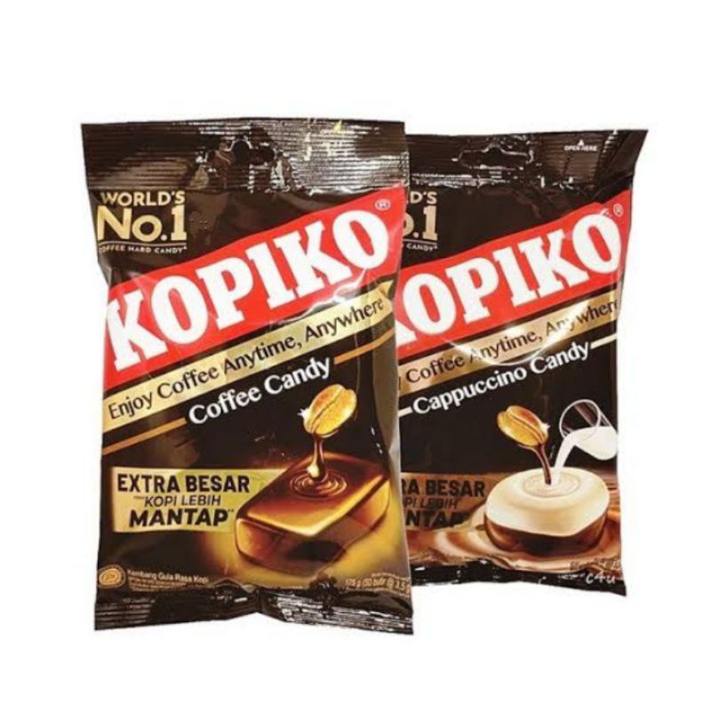 

Kopiko Permen Coffee Candy 175gr Sak Extra Besar (Isi 50butir) Coffee Cappucino Kemasan Baru