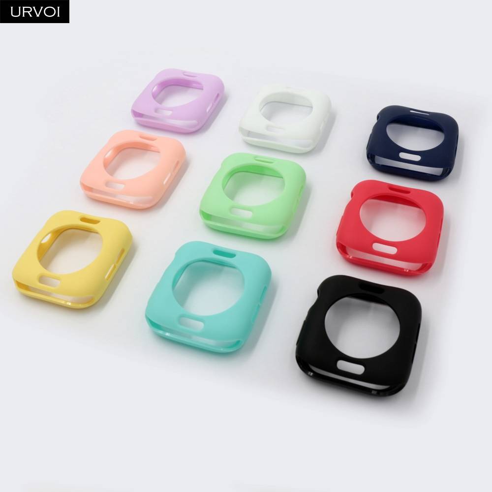 Case Pelindung Bahan Tpu Warna-Warni Untuk Apple Watch Seri 6 Se 5 4 3 2 1 38 42 40 44mm