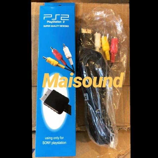 KABEL AV RCA SONY PS2 1.5 meter KABEL PLAYSTATION SONY PS 2