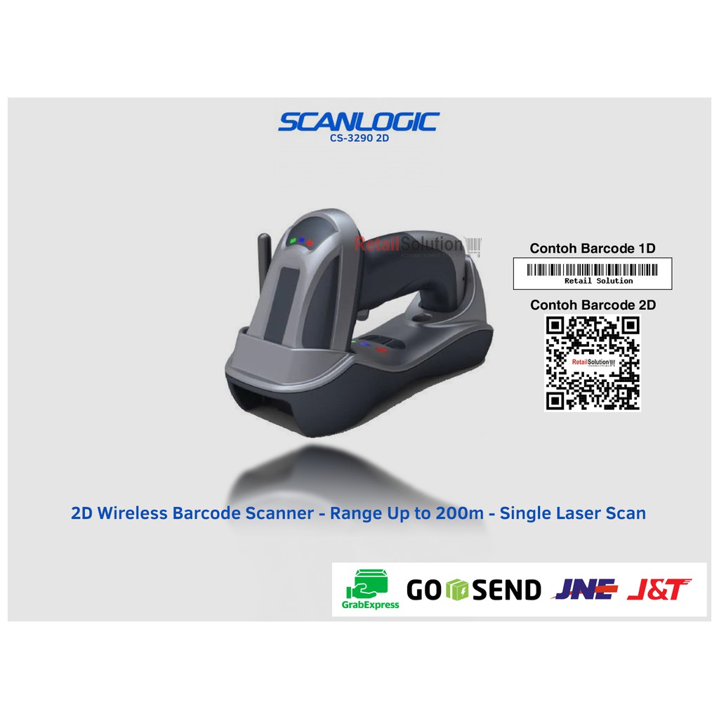 SCANLOGIC CS-3290 2D Wireless Barcode Scanner QR Code e-Faktur