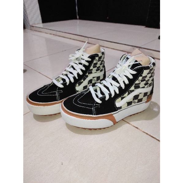 old skool stacked checkerboard