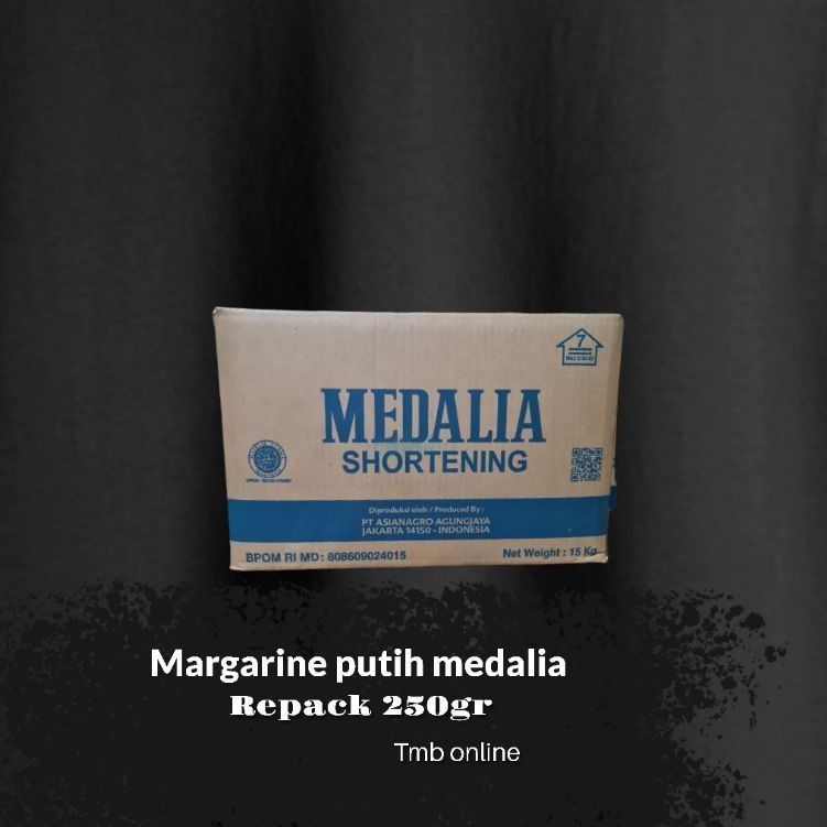 Margarin/Mentega Putih/Shortening Medalia 250gr repack