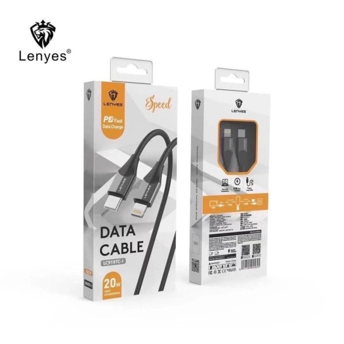 LC919TC-i Kabel Data LENYES 20W Colokan TYPEC ke Lightning charger Grosir