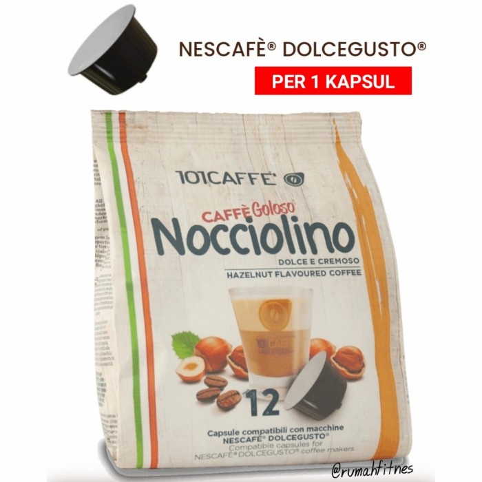 

ASLI NESCAFE DOLCE GUSTO NOCCIOLINO HAZELNUT COFFEE PER KAPSUL