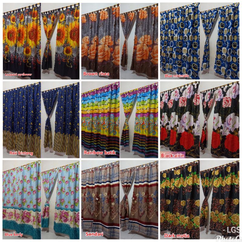 Gorden reseller !! Gorden murah horden murah gorden motif tirai murah