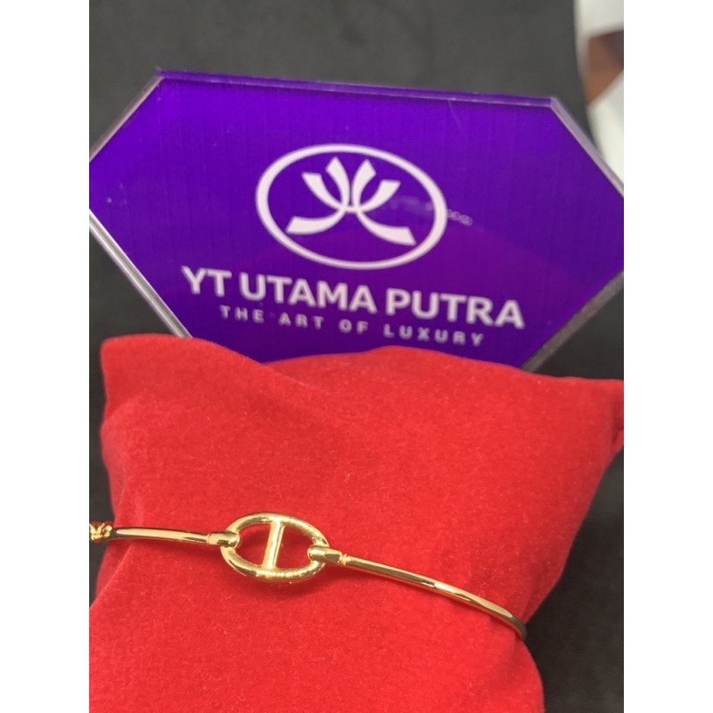 Gelang emas asli kadar 700 YT utama putra model fancy