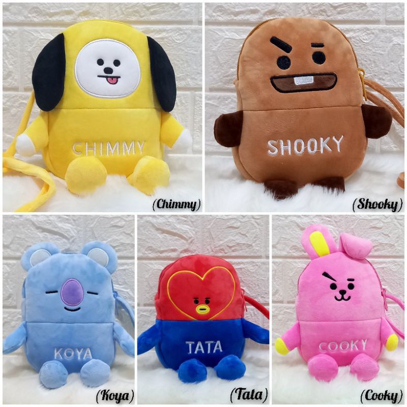 SLINGBAG BTS/TAS SELEMPANG BTS IMPORT/SELEMPANG BT21/TAS SLINGBAG ANAK CEWEK/TAS HP/DOMPET HANDPHONE