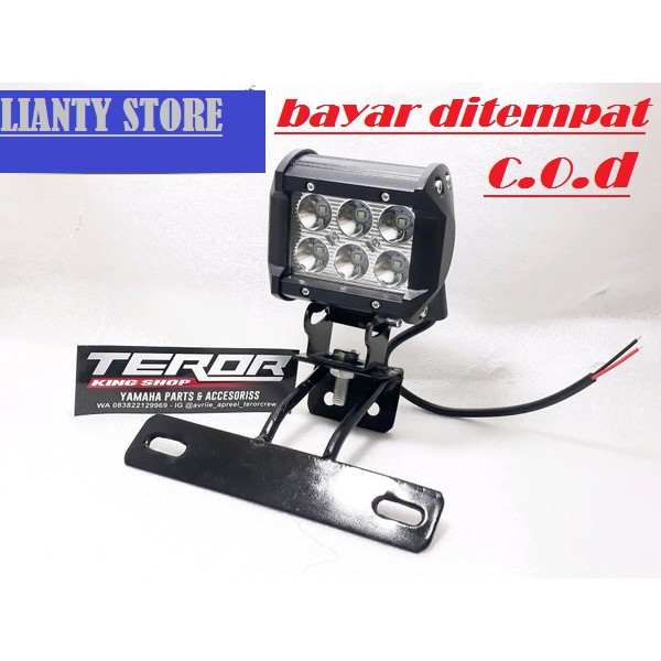 [BAYAR DITEMPAT]Lampu led ICC 6 SISI+BREKET  Variasi  king rx z rx special vixion byson gl REAL PICT