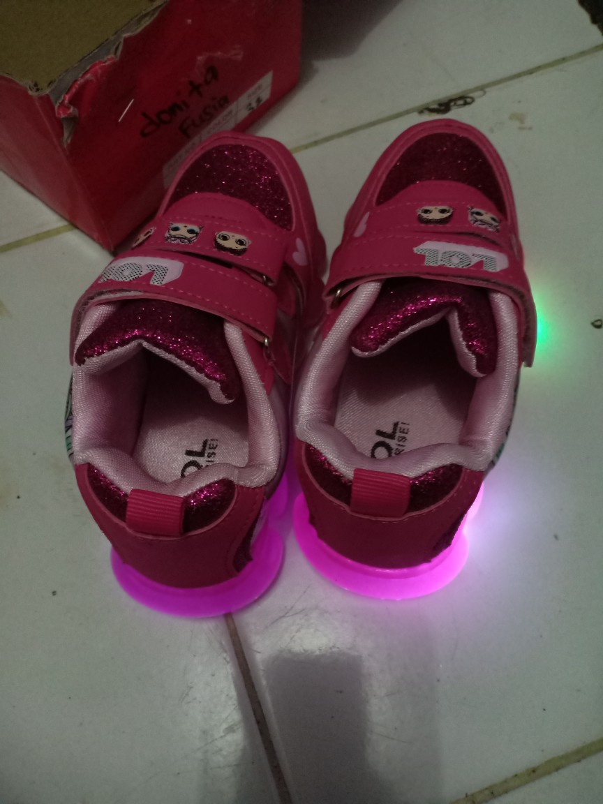 K3101 Sepatu  Sneakers LED LOL  Anak Perempuan Cewek Sekolah  