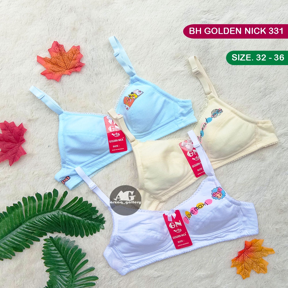 Bh Remaja Golden Nick SA 331  |  kancing 2 Bh tanpa Kawat Tanpa Busha Bra Remaja Golden nick | Bra | Bh | Miniset