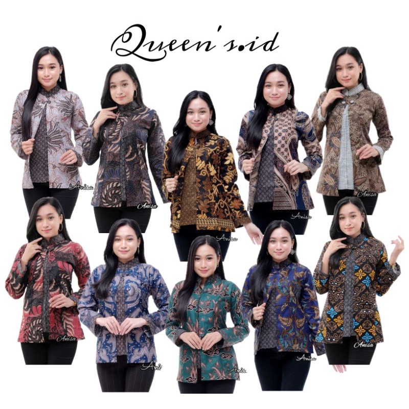 [ Bisa Cod ] Blouse Batik Wanita | Seragam Kantor | Blouse Balero Blus Balero Atasan Wanita