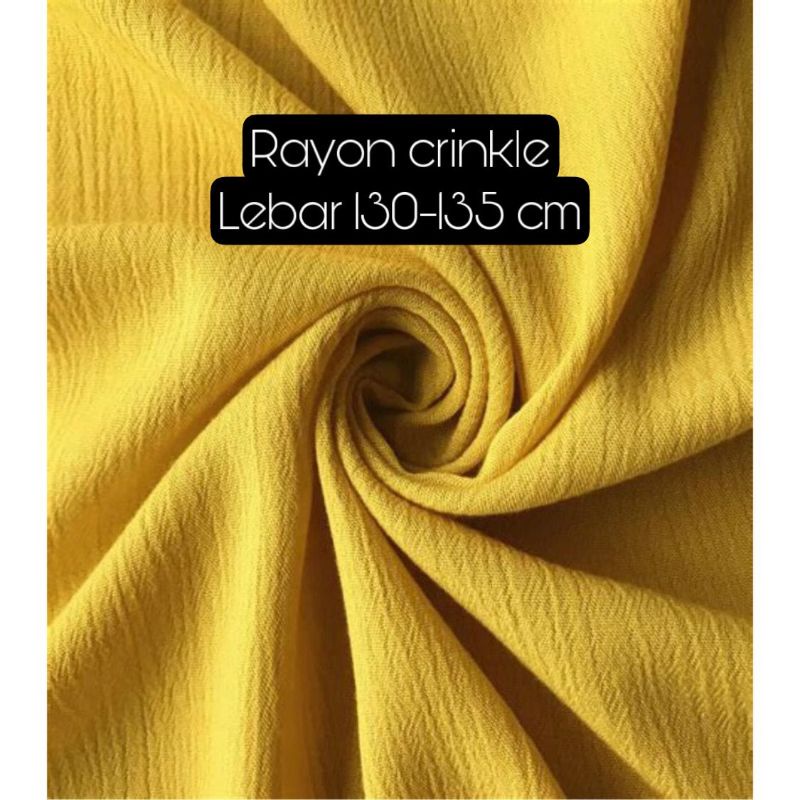 Multi Kain rayon viscose crinkle kerut  lebar 135cm harga per roll 50 yard