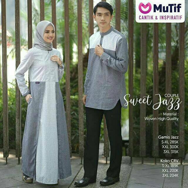Mutif Couple  Gamis  dan Koko Sweet Jass Shopee  Indonesia