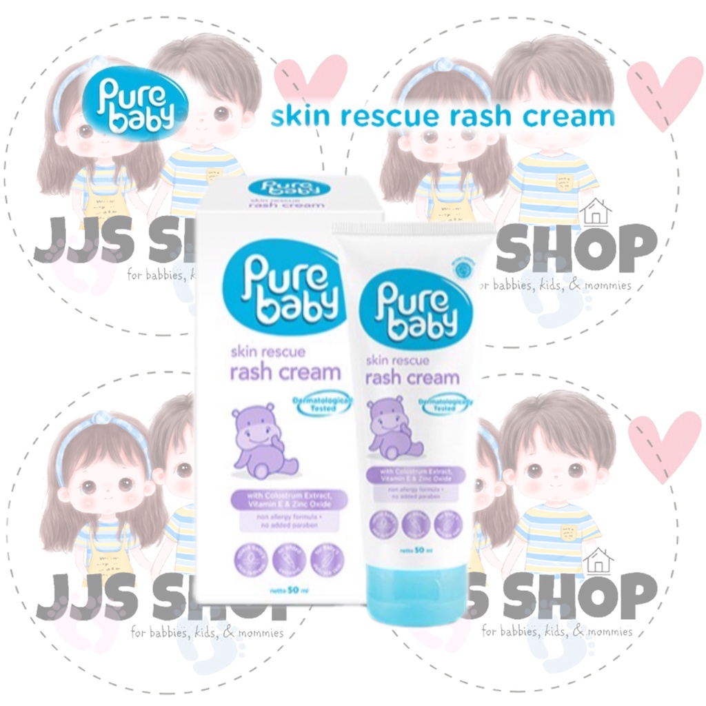 PURE BABY PUREBABY SKIN RESCUE RASH CREAM 50ML KRIM ANTI RUAM BAYI