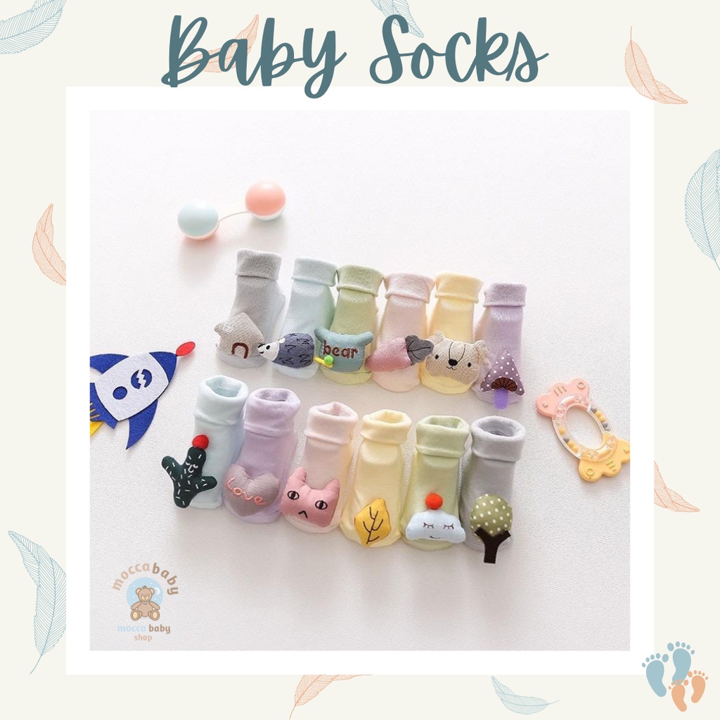 MBBS Kaos Kaki Anak Bayi Balita Lucu 3D Timbul / Baby Cute Socks / WOODLAND 02