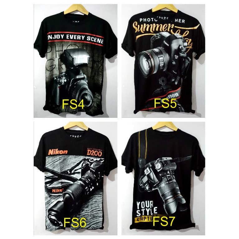 Kaos Fotografi Kamera CANON NIKON