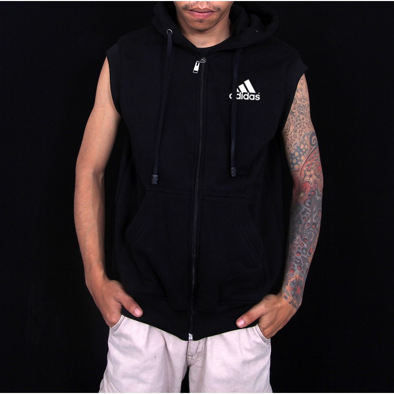 rompi zipper hoodie adidas
