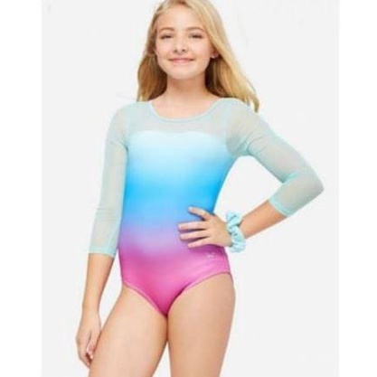 TERLARIS LEOTARD BAJU RENANG ANAK PEREMPUAN POPMYWEAR JUSTICE BLUE PINK MESH