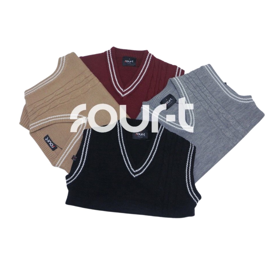 Vest Rajut / Vest Polos / Rompi Rajut Polos / Rompi Vest Korea