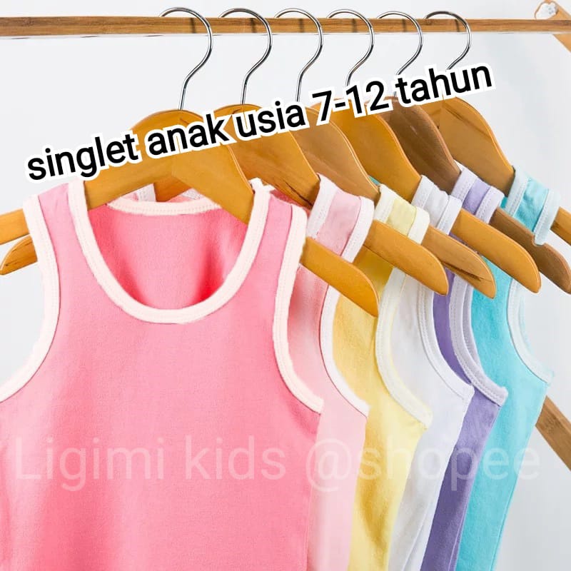 LIGIMI KIDS Tank top / singlet anak anak usia 7-12 tahun