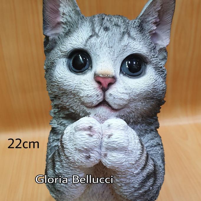 patung pajangan miniatur kucing anggora persia cat Lc
