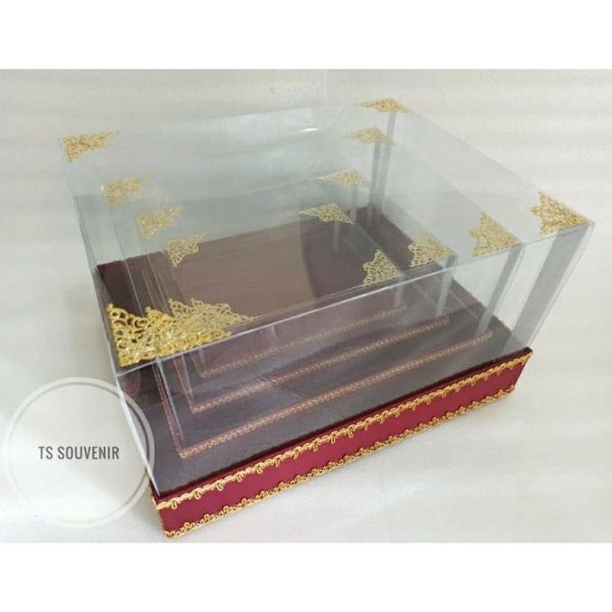 

[COD] Kotak hantaran kotak seserahan box hantaran tutup full mika model siku [COD]