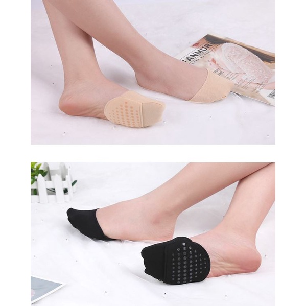 Kaos Kaki Setengah High Heels forefoot socks Women breathable silicone