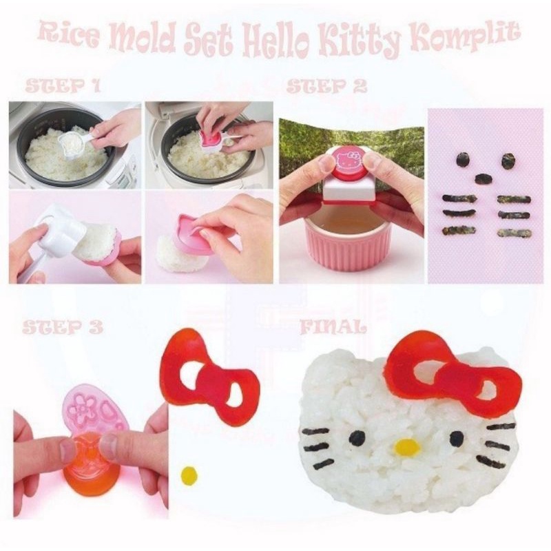 Nori Puncher Set Cetakan Bento Hellokitty