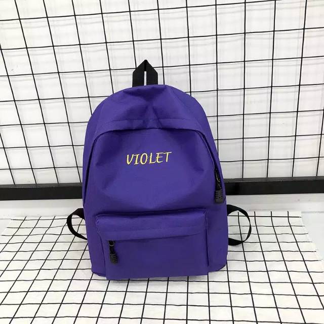 Polofelix Tas sekolah Color Backpack Basic Tas Ransel Sekolah Swag Simple Tapi Keren