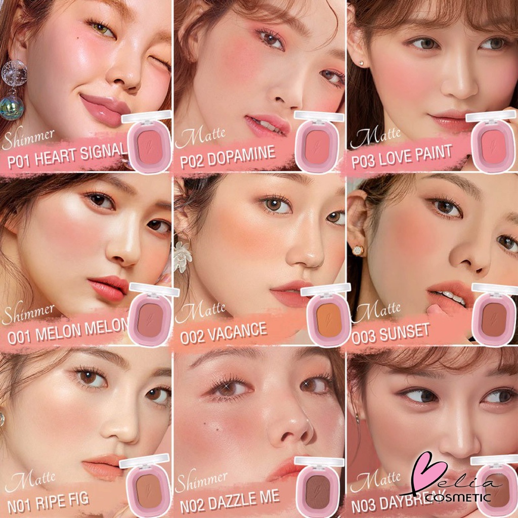 ❤ BELIA ❤ PINKFLASH Soft Pigment Blush | Blush On | Pink Flash (✔BPOM) PF-F01