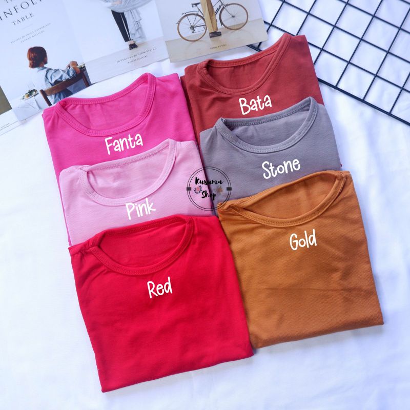 Manset kaos anak umur 3-5 tahun size L model Krah bulat bahan rayon premium