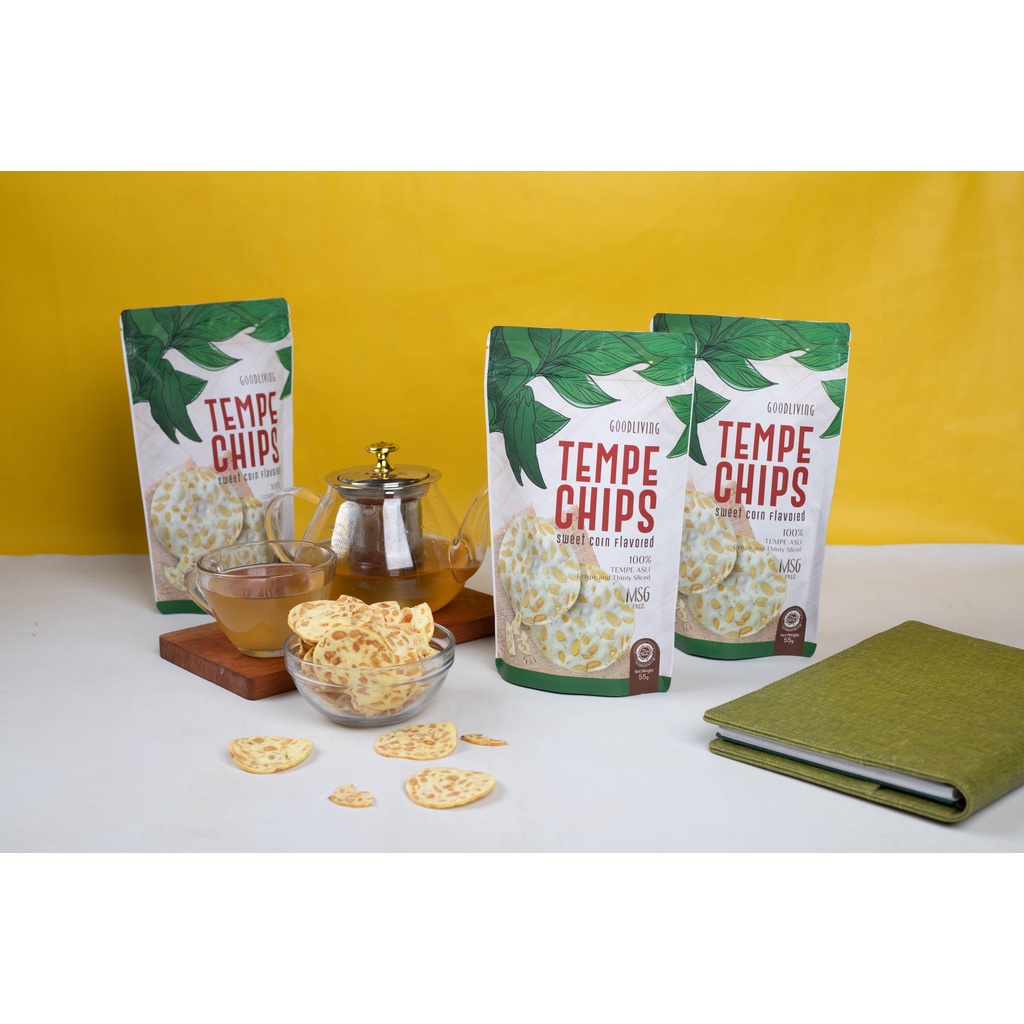 GOODLIVING TEMPE CHIPS RASA JAGUNG 55 GR | SNACK KERIPIK TEMPE SEHAT