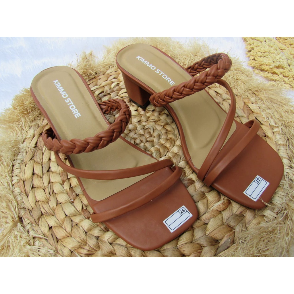 SANDAL WANITA HAK BUNGKUS HEELS 5 CM  KEPANG TALI AL-41