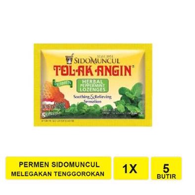 

Permen Tolak Angin Sachet isi 5 Butir - Herbal Lozenges