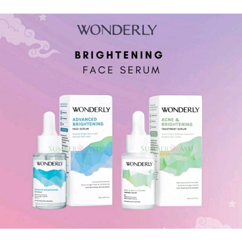 Wonderly Face Serum 15ml Acne and Treatment Advanced Brightening Serum Wajah Muka