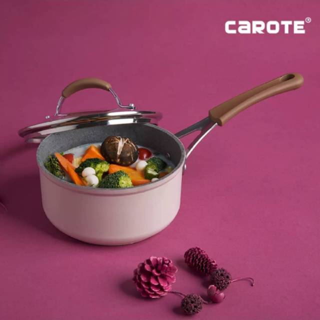 Sauce pan panci susu carote 16 cm bio pink