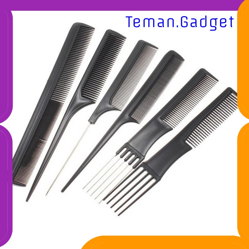 TG-FE161 SISIR RAMBUT SALON HAIR COMB 10 SET - YS-254