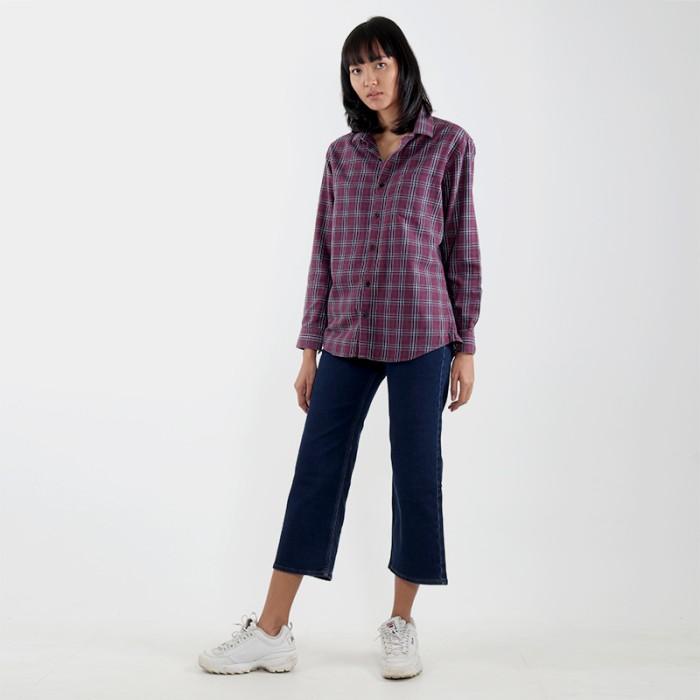 Puncak Promo Flanel Aarav Kemeja Casual Wanita Ls - Baju Atasan Edwin Jeans Exclusive