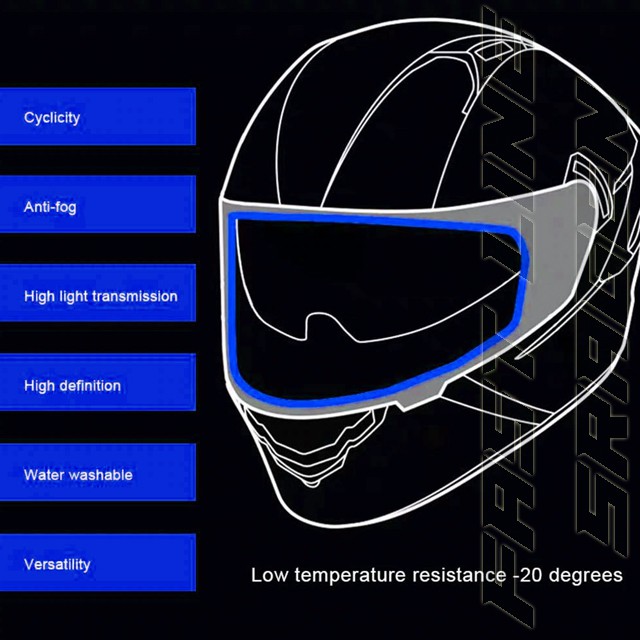 Kaca Film Untuk Pelindung Kaca Helm Anti Embun Visor Helm