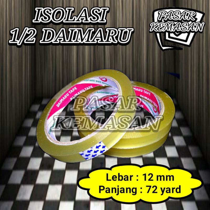 

ISOLASI 12 MM DAIMARU LAKBAN SELOTIP OPP BENING KECIL