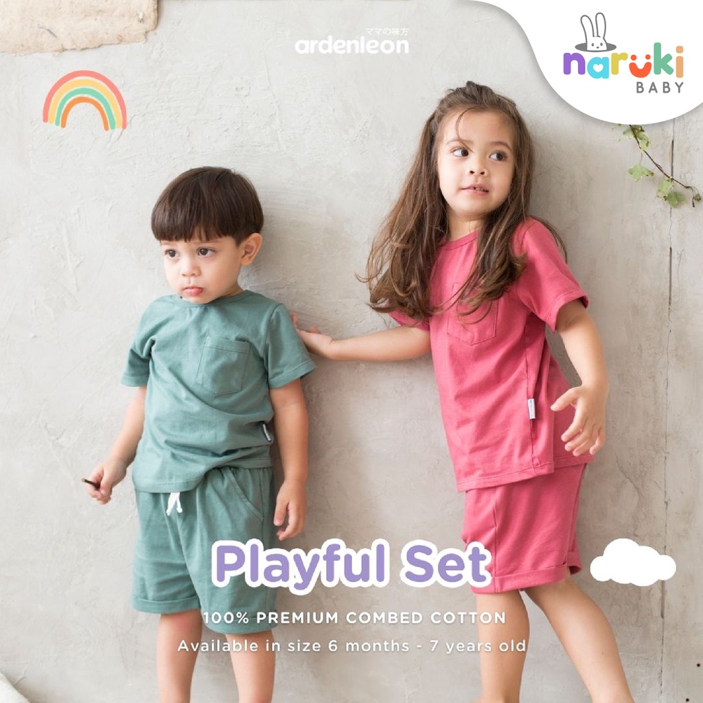 Ardenleon Playful Set Unisex Kids Arden Leon Setelan Kasual Anak