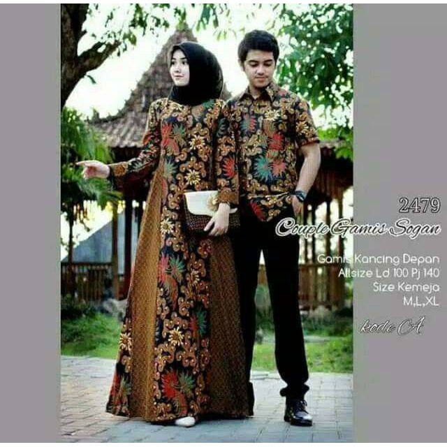 Maura Couple - Sania Ruffle Batik Couple ori Ndoro jowi Sogan Garansi Termurah Shopee