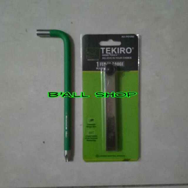 Kunci L Stel Klep Tekiro + Fuller Blade Tekiro Dalam 1 Paket