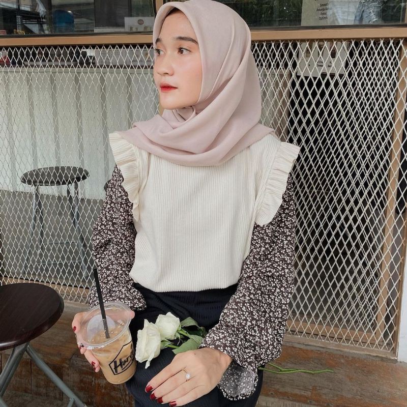 Promo MIDA KNIT BLOUSE | Atasan wanita rajut knit lengan panjang