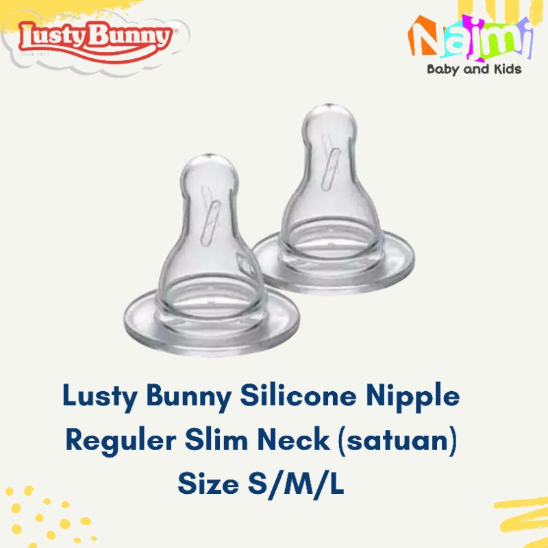 LustyBunny Silicone Nipple Slim Neck / Dot Lusty Bunny S/M/L (Satuan)