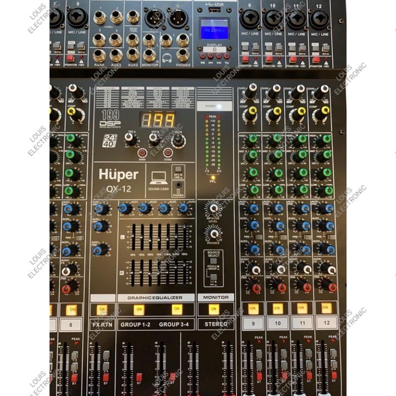 Mixer Audio HUPER QX12 QX 12 QX-12 12 Channel ORIGINAL